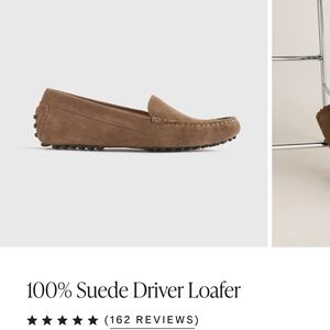 Quince Brown Suede Driver Loafers Flats